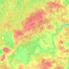 Mappa topografica сельское поселение Деревня Долгое, altitudine, rilievo