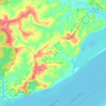 Mappa topografica Colônia Antônio Aleixo, altitudine, rilievo