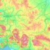 Mappa topografica Avellino, altitudine, rilievo