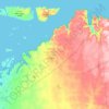 Mappa topografica Ivujivik (Land), altitudine, rilievo