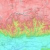 Mappa topografica Bhutan, altitudine, rilievo