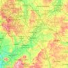 Mappa topografica Warwickshire, altitudine, rilievo