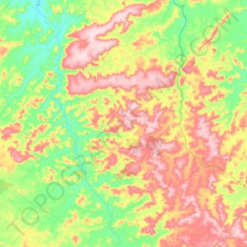 Mappa topografica Flor da Serra, altitudine, rilievo