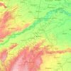 Mappa topografica Morena, altitudine, rilievo