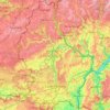 Mappa topografica Lussemburgo, altitudine, rilievo