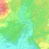 Mappa topografica Piła, altitudine, rilievo