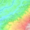 Mappa topografica Dinami, altitudine, rilievo