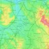 Mappa topografica River Wandle, altitudine, rilievo