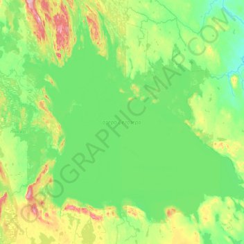 Mappa topografica озеро Сегозеро, altitudine, rilievo