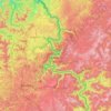 Mappa topografica New River Gorge National Park and Preserve, altitudine, rilievo