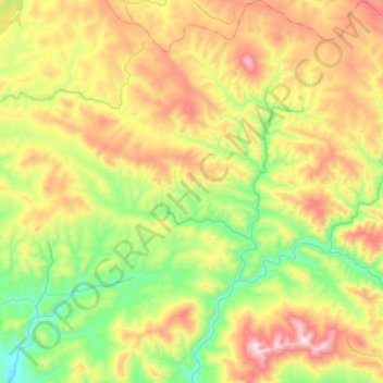 Mappa topografica Чибижекский сельсовет, altitudine, rilievo