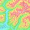 Mappa topografica Vedrette di Ries, altitudine, rilievo