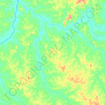 Mappa topografica Nova Guarita, altitudine, rilievo