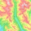Mappa topografica Gressoney-Saint-Jean, altitudine, rilievo
