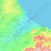 Mappa topografica Cleveland, altitudine, rilievo