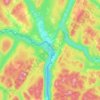 Mappa topografica Rivière-Bleue, altitudine, rilievo