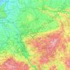 Mappa topografica Renania Settentrionale-Vestfalia, altitudine, rilievo
