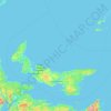 Mappa topografica Prince Edward Island, altitudine, rilievo