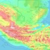 Mappa topografica Guatemala, altitudine, rilievo