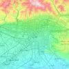 Mappa topografica Teheran, altitudine, rilievo