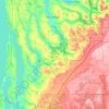 Mappa topografica Antrim County, altitudine, rilievo
