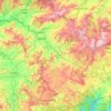 Mappa topografica Jackson County, altitudine, rilievo