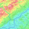 Mappa topografica Philadelphia County, altitudine, rilievo