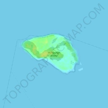 Mappa topografica Horsburgh Island, altitudine, rilievo
