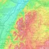Mappa topografica Naturpark Schwarzwald Mitte/Nord, altitudine, rilievo