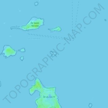 Mappa topografica Île Cigogne, altitudine, rilievo