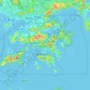 Mappa topografica Hong Kong, altitudine, rilievo