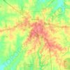 Mappa topografica Huntsville, altitudine, rilievo