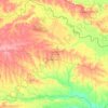 Mappa topografica Red River County, altitudine, rilievo