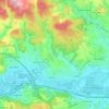 Mappa topografica Lahnau, altitudine, rilievo