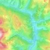 Mappa topografica Sauze, altitudine, rilievo
