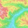 Mappa topografica Mazzin, altitudine, rilievo