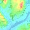 Mappa topografica Fontão, altitudine, rilievo