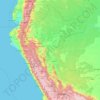 Mappa topografica Perù, altitudine, rilievo