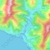 Mappa topografica Recco, altitudine, rilievo