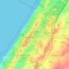 Mappa topografica Ascalona, altitudine, rilievo