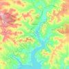 Mappa topografica Jonestown, altitudine, rilievo