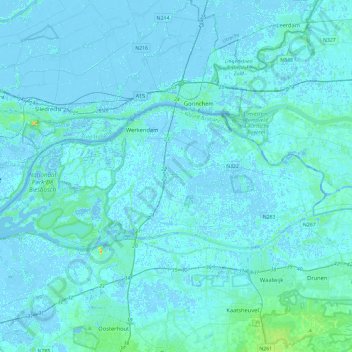 Mappa topografica Altena, altitudine, rilievo