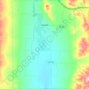 Mappa topografica Howell, altitudine, rilievo