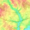 Mappa topografica Joué-en-Charnie, altitudine, rilievo