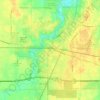 Mappa topografica DeKalb, altitudine, rilievo