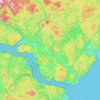 Mappa topografica Sacré-Coeur, altitudine, rilievo