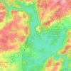 Mappa topografica Loch Raven Reservoir, altitudine, rilievo