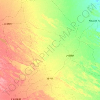 Mappa topografica 建华镇, altitudine, rilievo