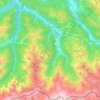 Mappa topografica Ustou, altitudine, rilievo