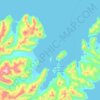 Mappa topografica Unalaska, altitudine, rilievo